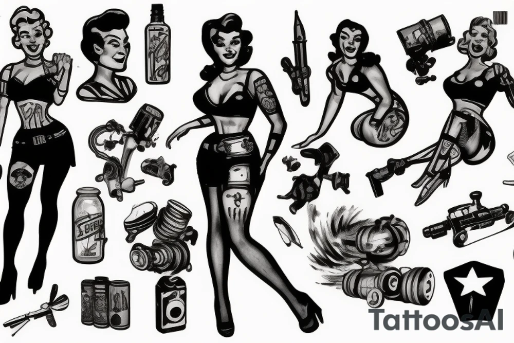 Fallout pinup girl tattoo idea