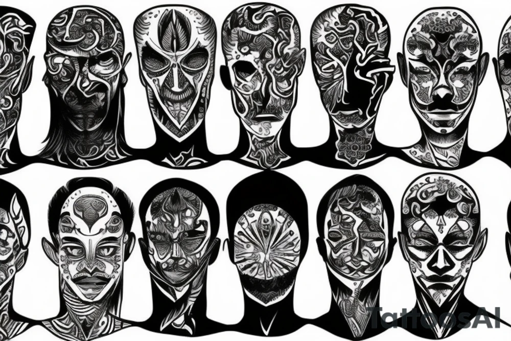 Black half sleave man tattoo idea