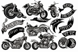 A motorbiker who loves to travel tattoo idea