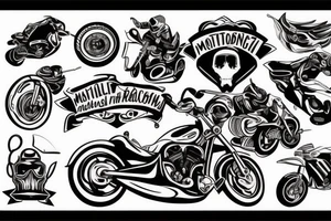 A motorbiker who loves to travel tattoo idea