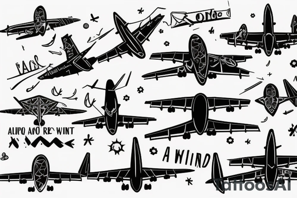 When everything seems to be going against you, remember airplanes take off against the wind tattoo idea