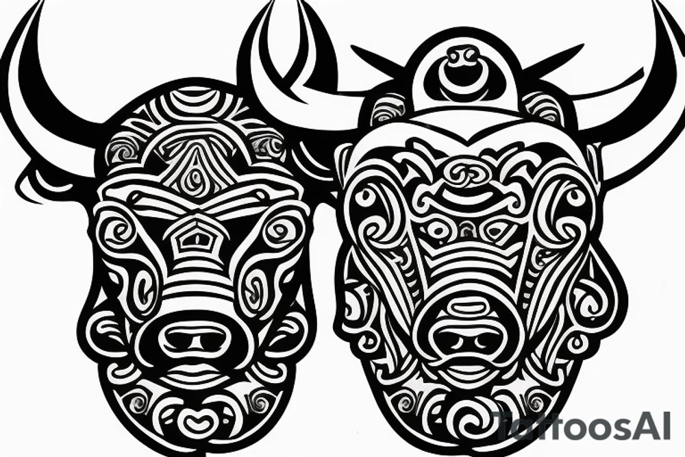 Bull head, cool frame tattoo idea