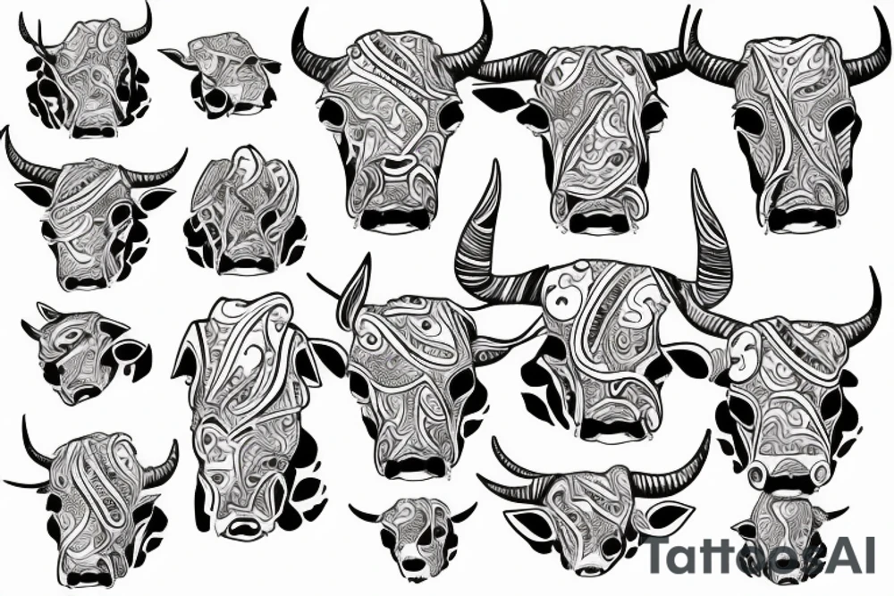 Bull head, frame tattoo idea