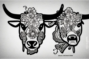 Bull head, frame tattoo idea