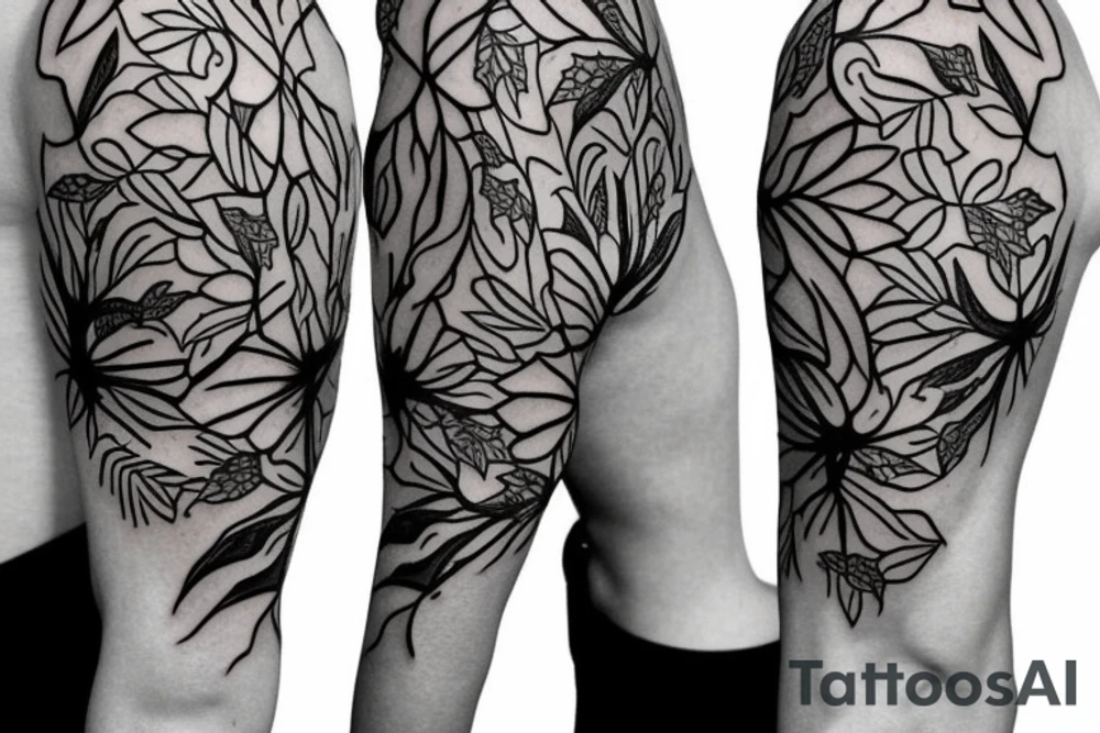 Ivy vine sleeve tattoo idea