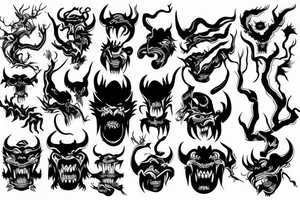 Chinese monster or devil tattoo idea