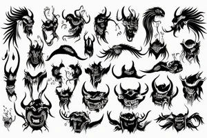 Chinese monster or devil tattoo idea