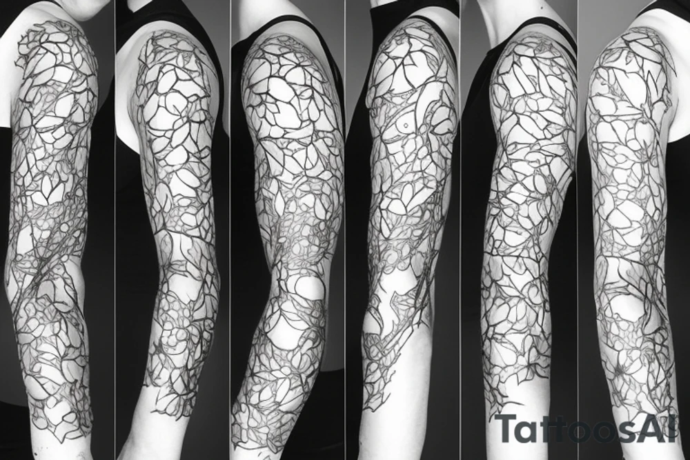 Ivy vine sleeve tattoo idea