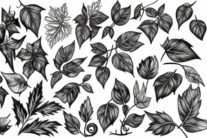 Ivy vine sleeve tattoo idea