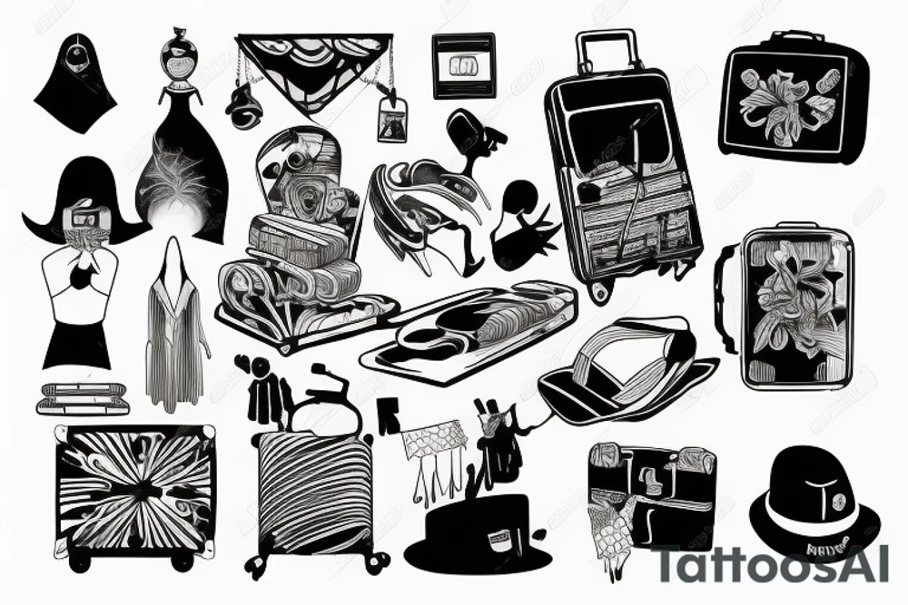 immigrant, suffocate, suitcase tattoo idea