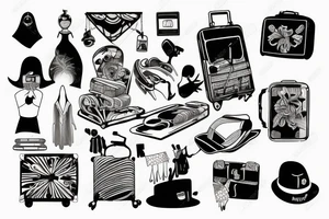 immigrant, suffocate, suitcase tattoo idea