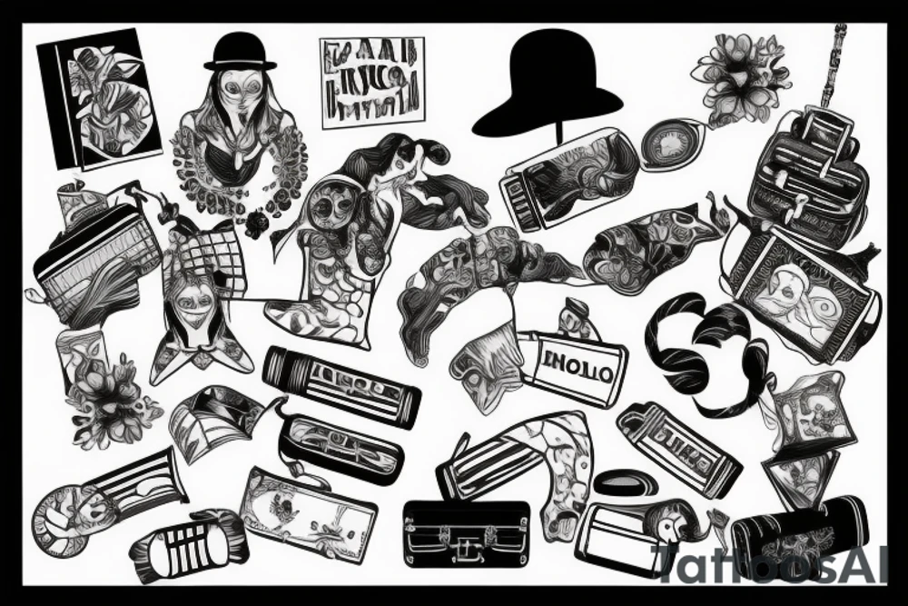 immigrant, suffocate, suitcase tattoo idea