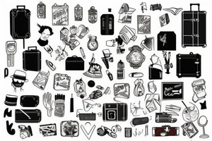 immigrant, suitcase tattoo idea
