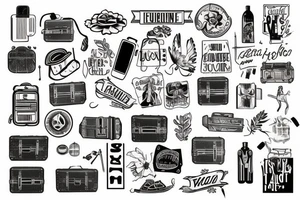immigrant, suitcase tattoo idea