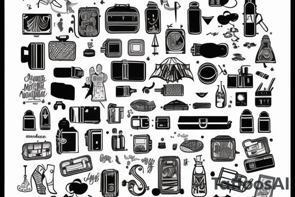 immigrant, suitcase tattoo idea