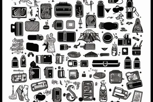 immigrant, suitcase tattoo idea