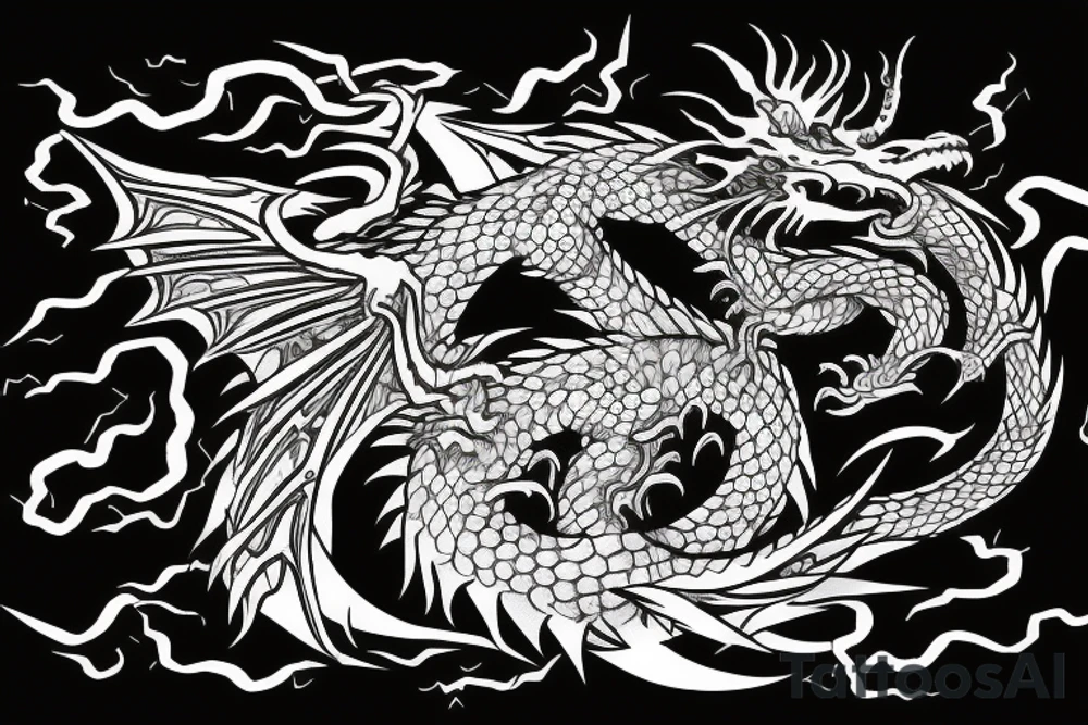 Dragon Wrapped around a Sword Breathing Fire, Eldritch, Arcane tattoo idea Dragon Wrapped around a Sword Breathing Fire, Eldritch, Arcane tattoo idea