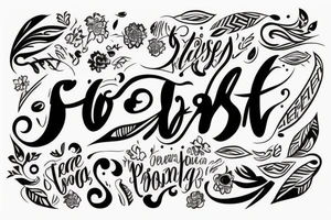 Use the font like in Friends series theme for some names: Wojciech, Tosia and Jozia tattoo idea