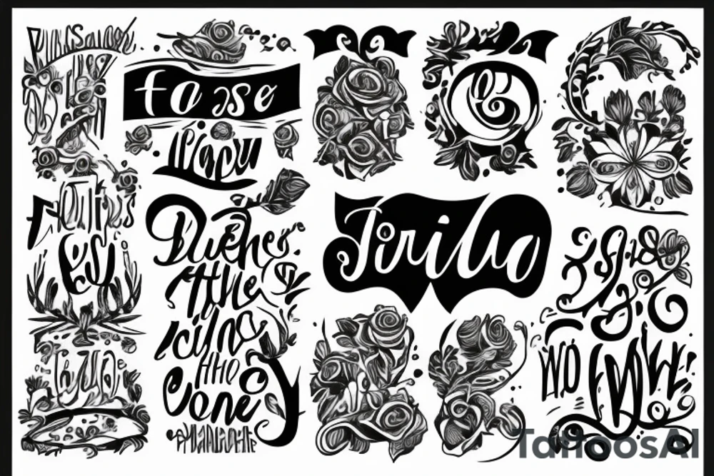 Use the font like in Friends series theme for some names: Wojciech, Tosia and Jozia tattoo idea