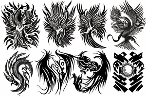 Son of the Phoenix and Capricorn tattoo idea