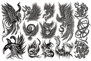 Son of the Phoenix and Capricorn tattoo idea
