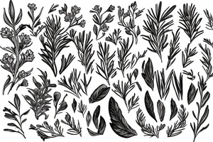 Rosemary herb tattoo idea