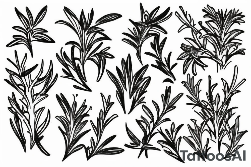 Rosemary herb tattoo idea