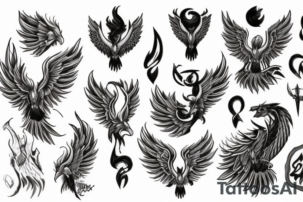 Son of the Phoenix and Goat tattoo idea
