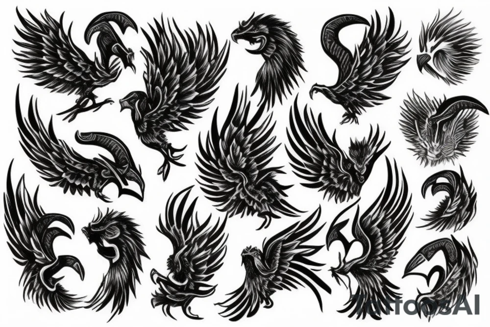 Son of the Phoenix and Goat tattoo idea