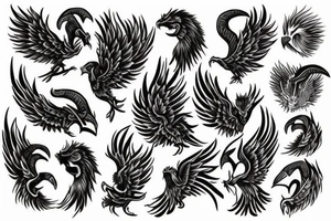 Son of the Phoenix and Goat tattoo idea