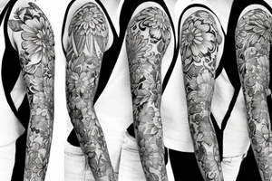 Floral sleeve tattoo idea