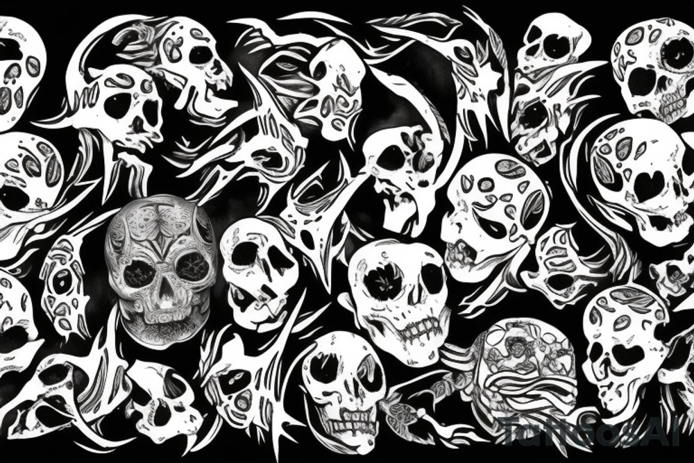 Half-dead worn with 3 suns tattoo idea