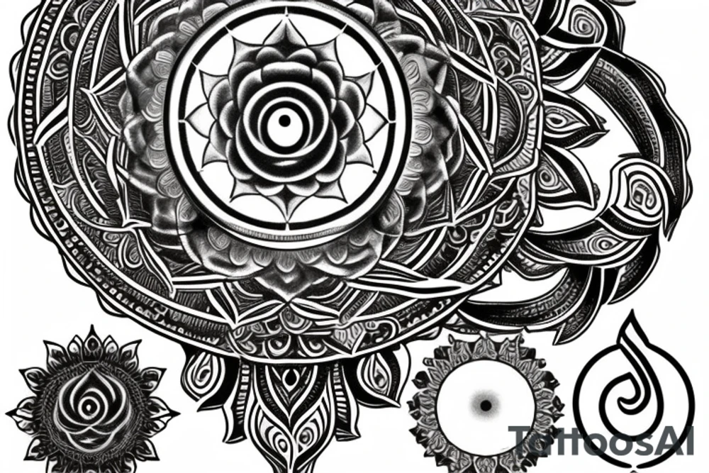 Sudarshan chakra and ganda tattoo idea