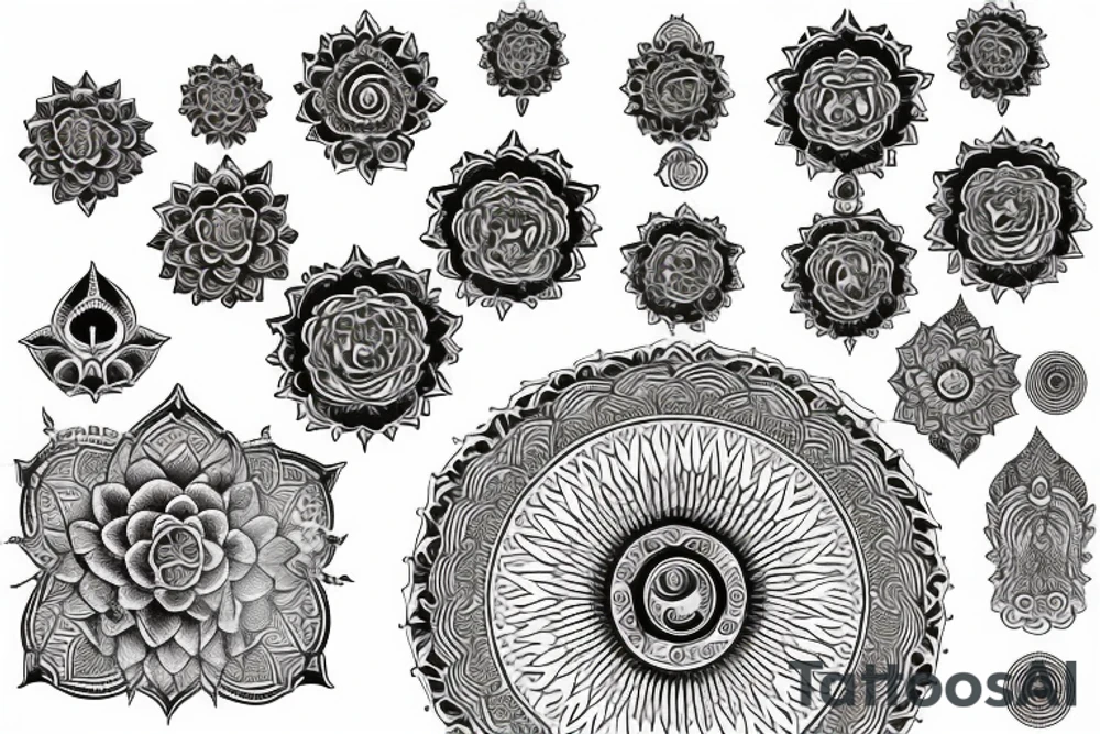 Sudarshan chakra and ganda tattoo idea