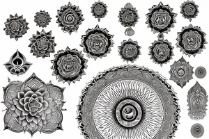 Sudarshan chakra and ganda tattoo idea