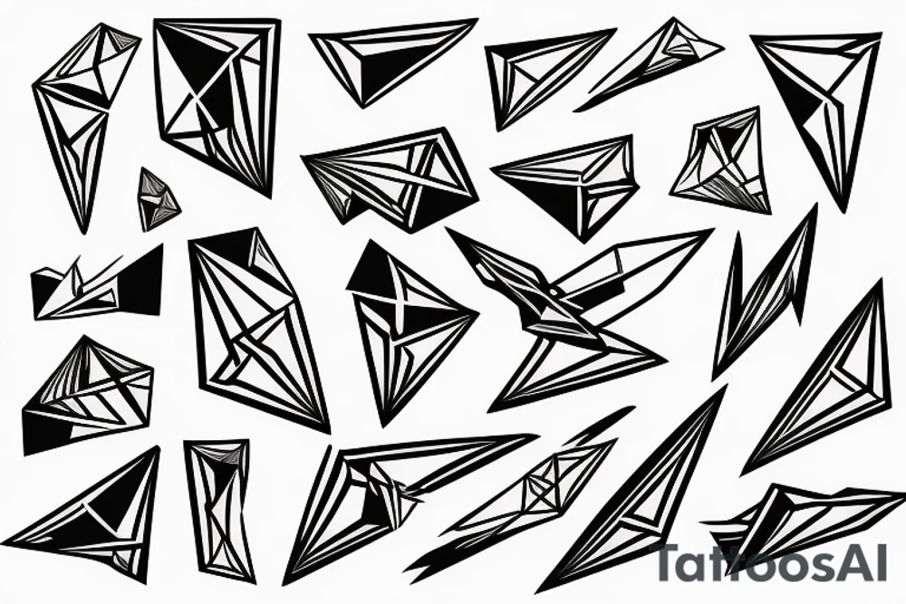Book, paper planes and music notes tattoo idea