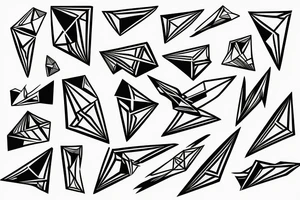 Book, paper planes and music notes tattoo idea
