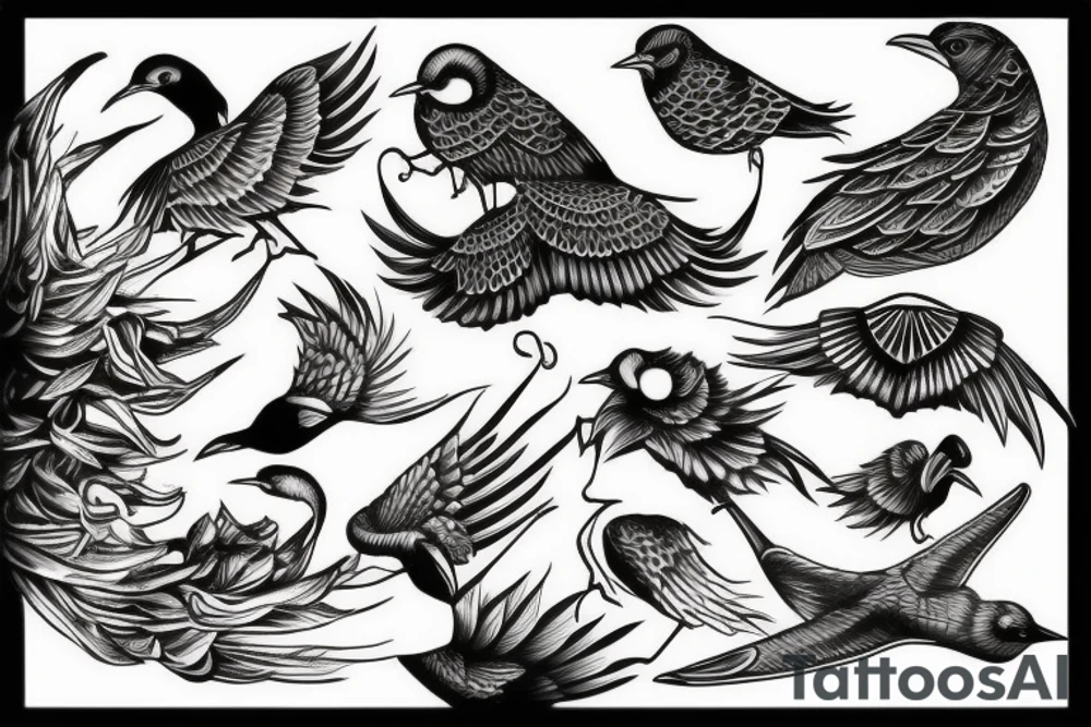 free bird tattoo idea