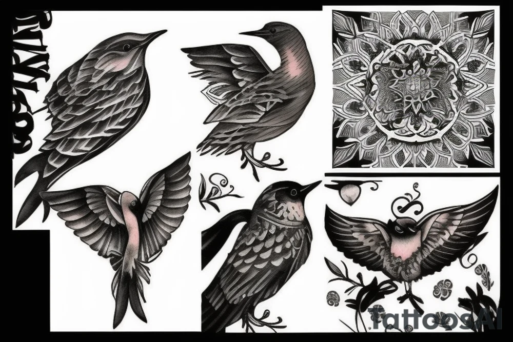 free bird tattoo idea