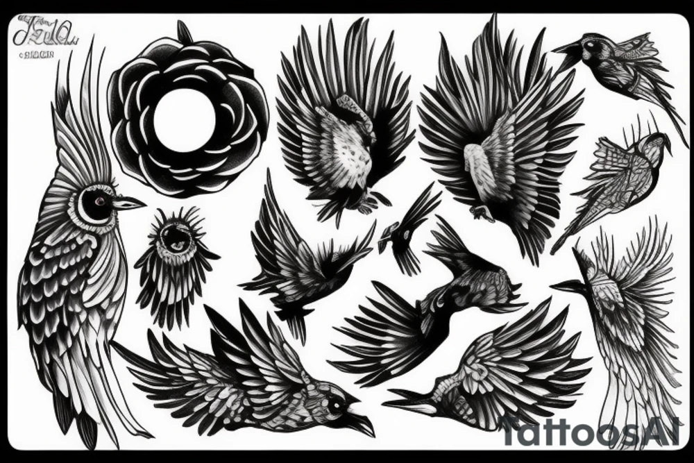 free bird tattoo idea