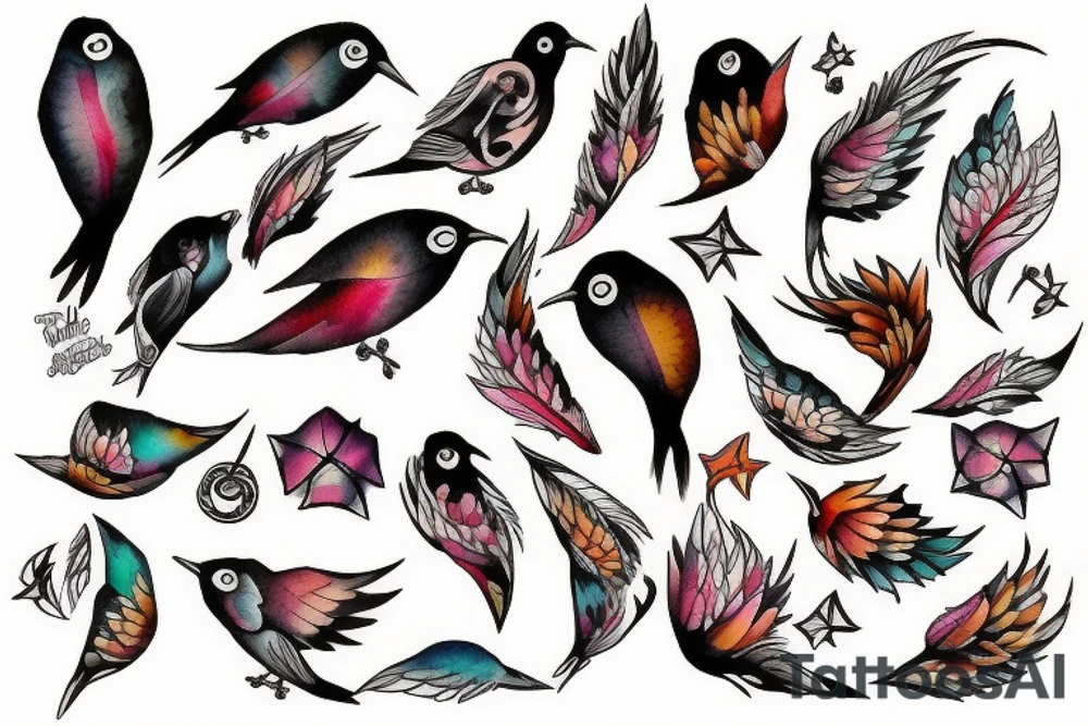 free bird tattoo idea