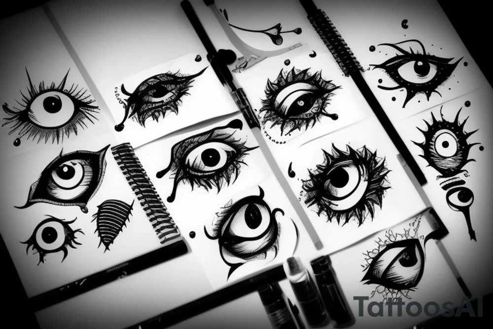 thorns around an eye tattoo idea