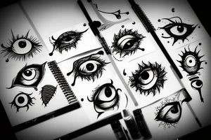 thorns around an eye tattoo idea