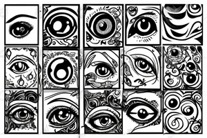 thorns around an eye tattoo idea