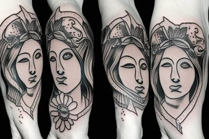 Jesus with crying eyes tattoo idea