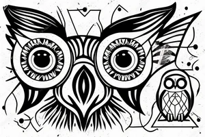 dj owl tattoo idea