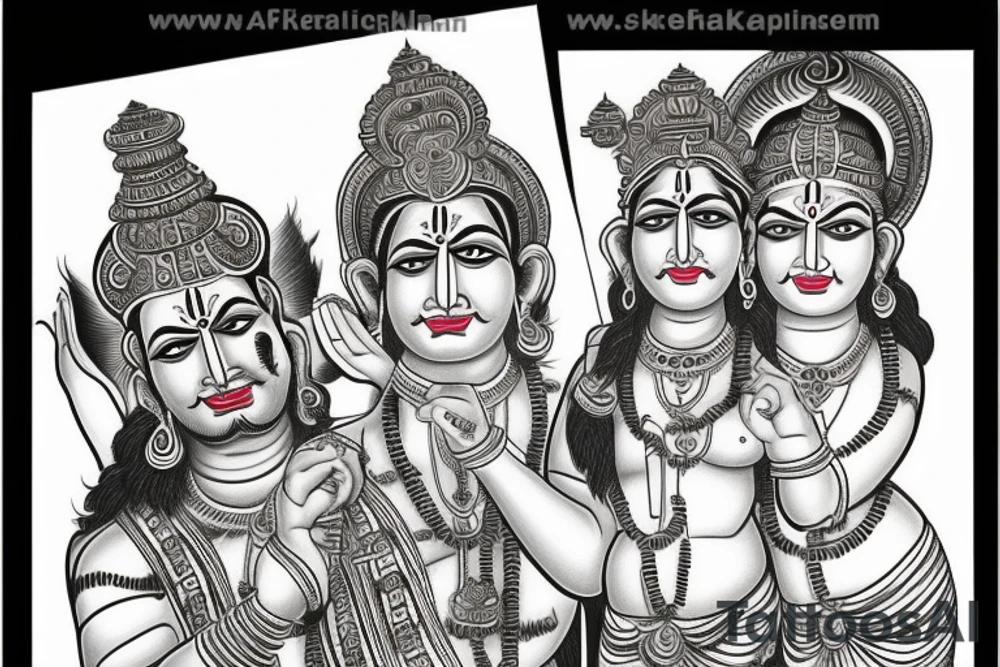 Mom dad shivji Hanuman ji Krishna ji tattoo idea