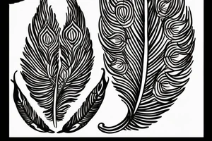 Presence of mom and dad and trishul and peacock feather tattoo idea