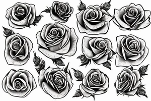 lots of love with bundle of roses tattoo idea