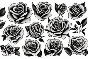 lots of love with bundle of roses tattoo idea
